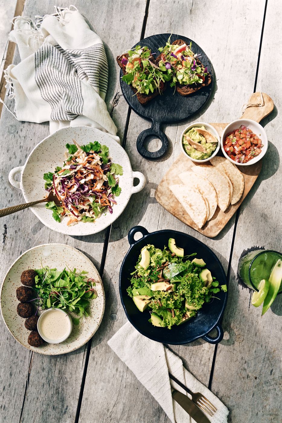 A table of Real Coconut dishes